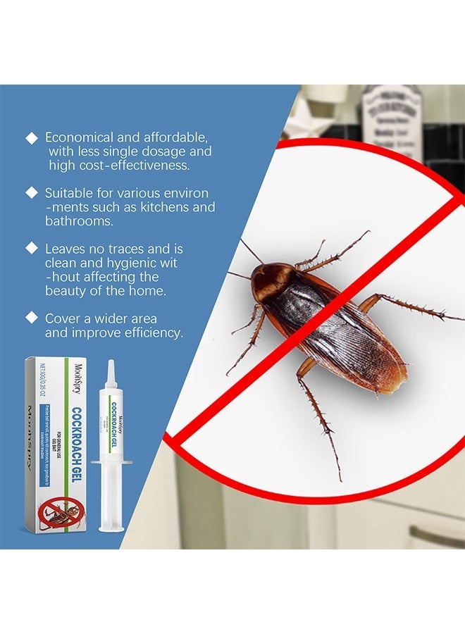 MOONSPRY Cockroach Gel, Natural Repellent for Cockroaches, Strong Cockroach Eliminator, Kitchen Household Cockroach Trap, for Indoor and Outdoor Use, Ready To Use Bait, Long-Lasting and Highly Effective, 10g - Image 5